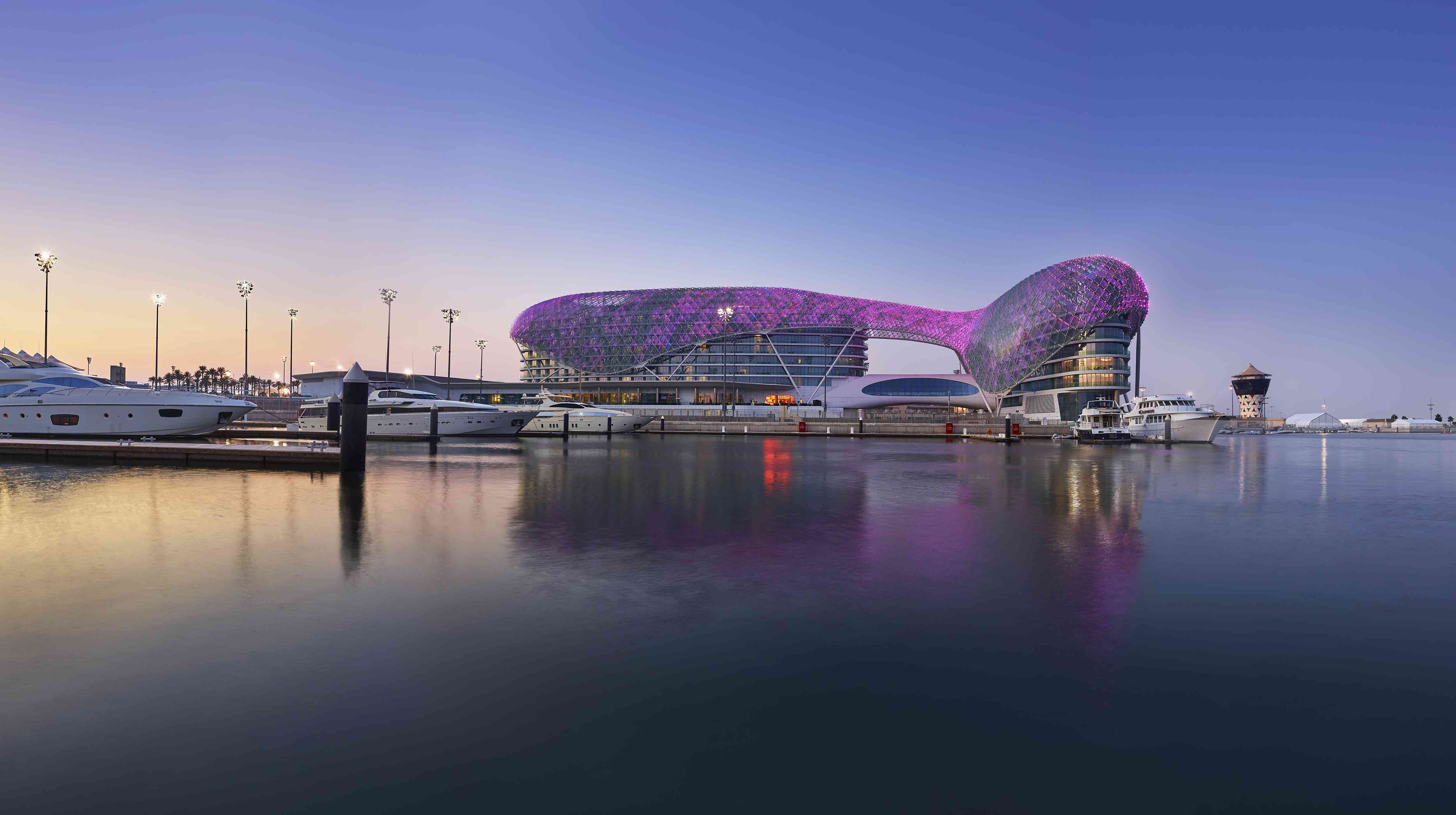 Bird's eye view of the W Abu Dhabi Yas Island