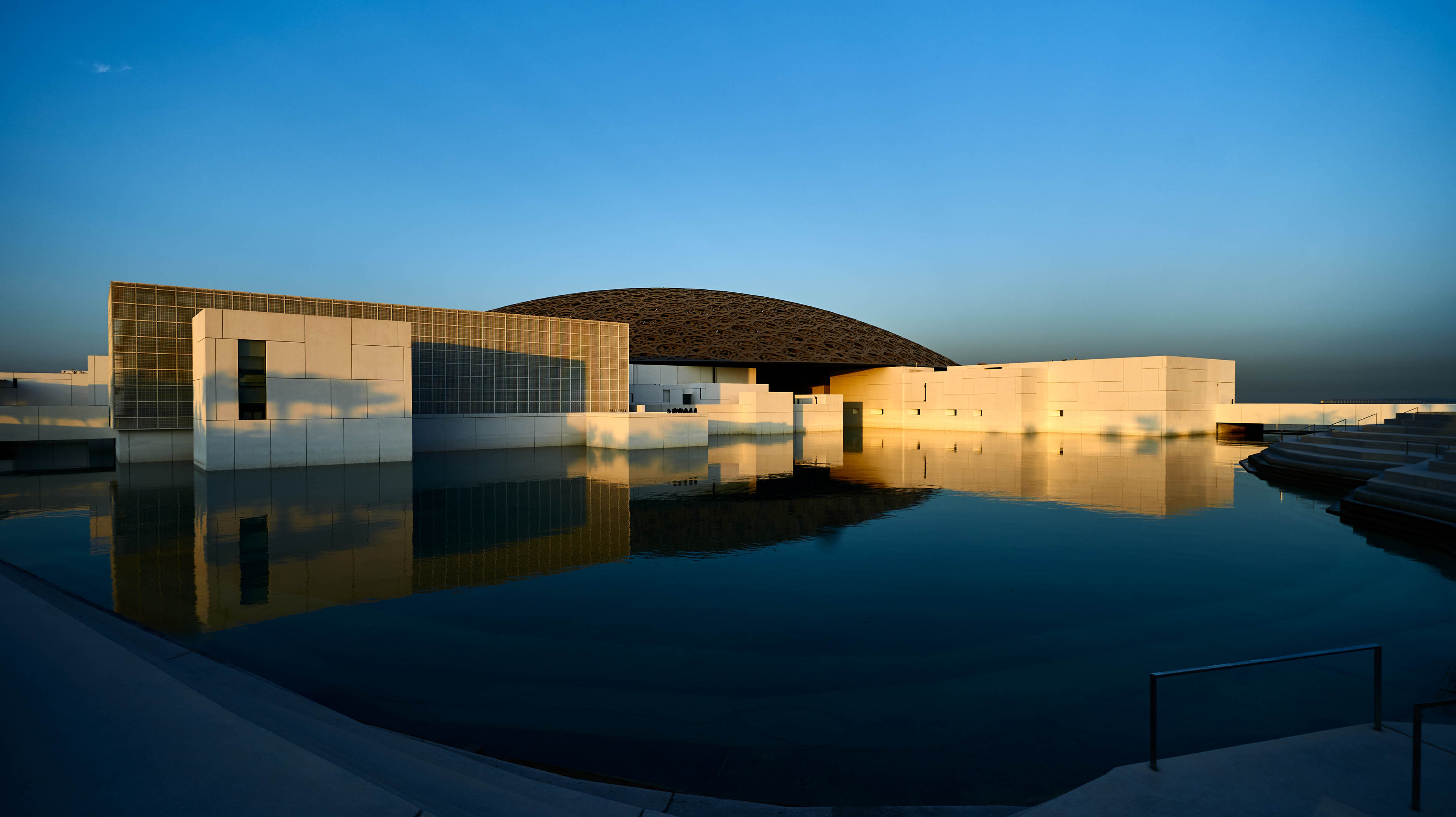Bird's eye view of Louvre Abu Dhabi in the broad daylight
