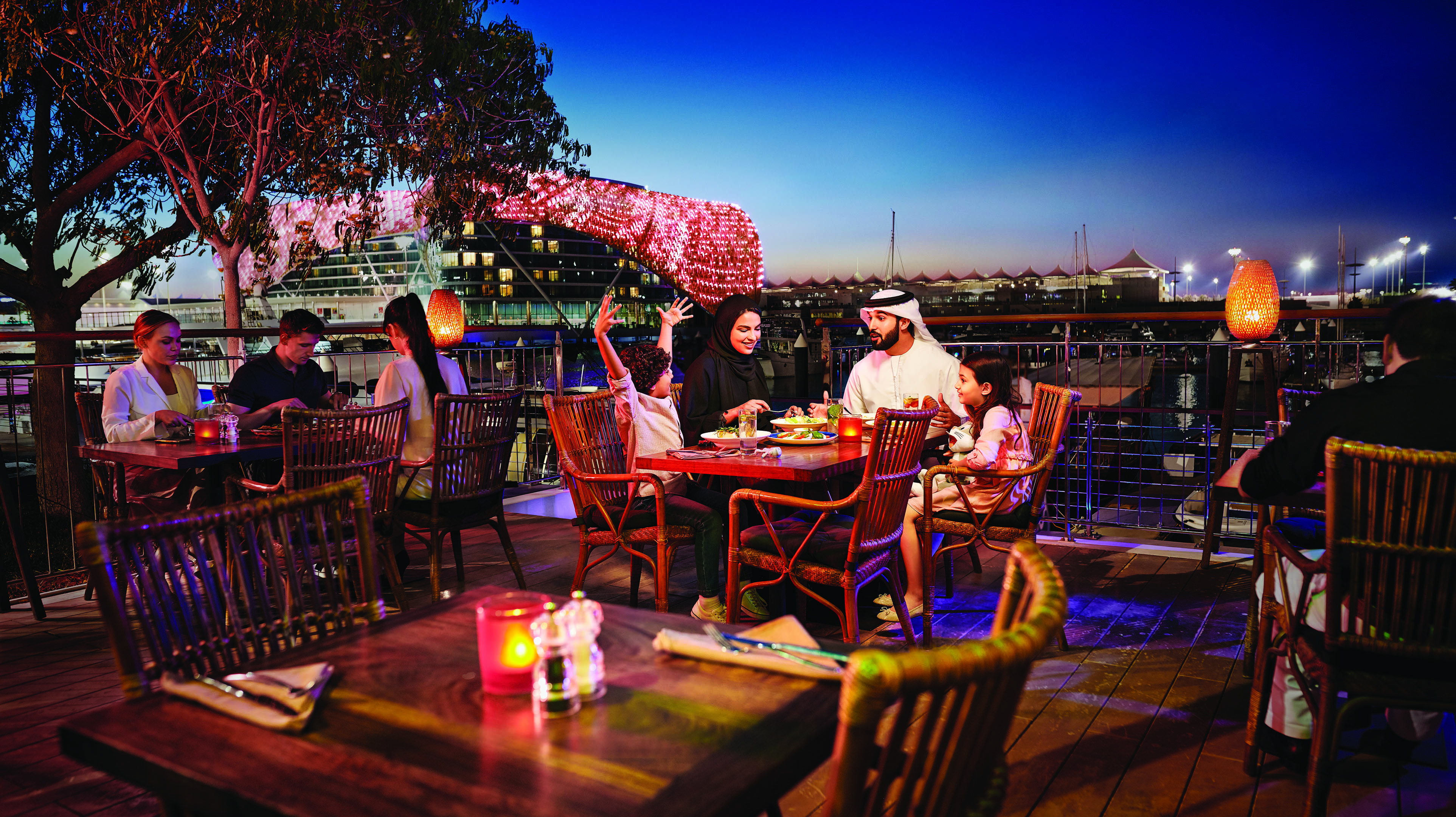 Dining at Yas Marina in Abu Dhabi